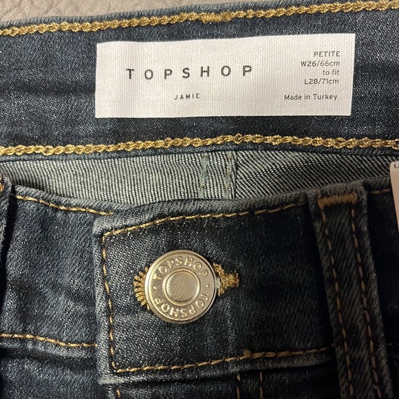 🔥👑HOST PICK👑🔥 NWT $80 Topshop Jamie skinny jeans with ripped hem size 4 - Picture 9 of 14
